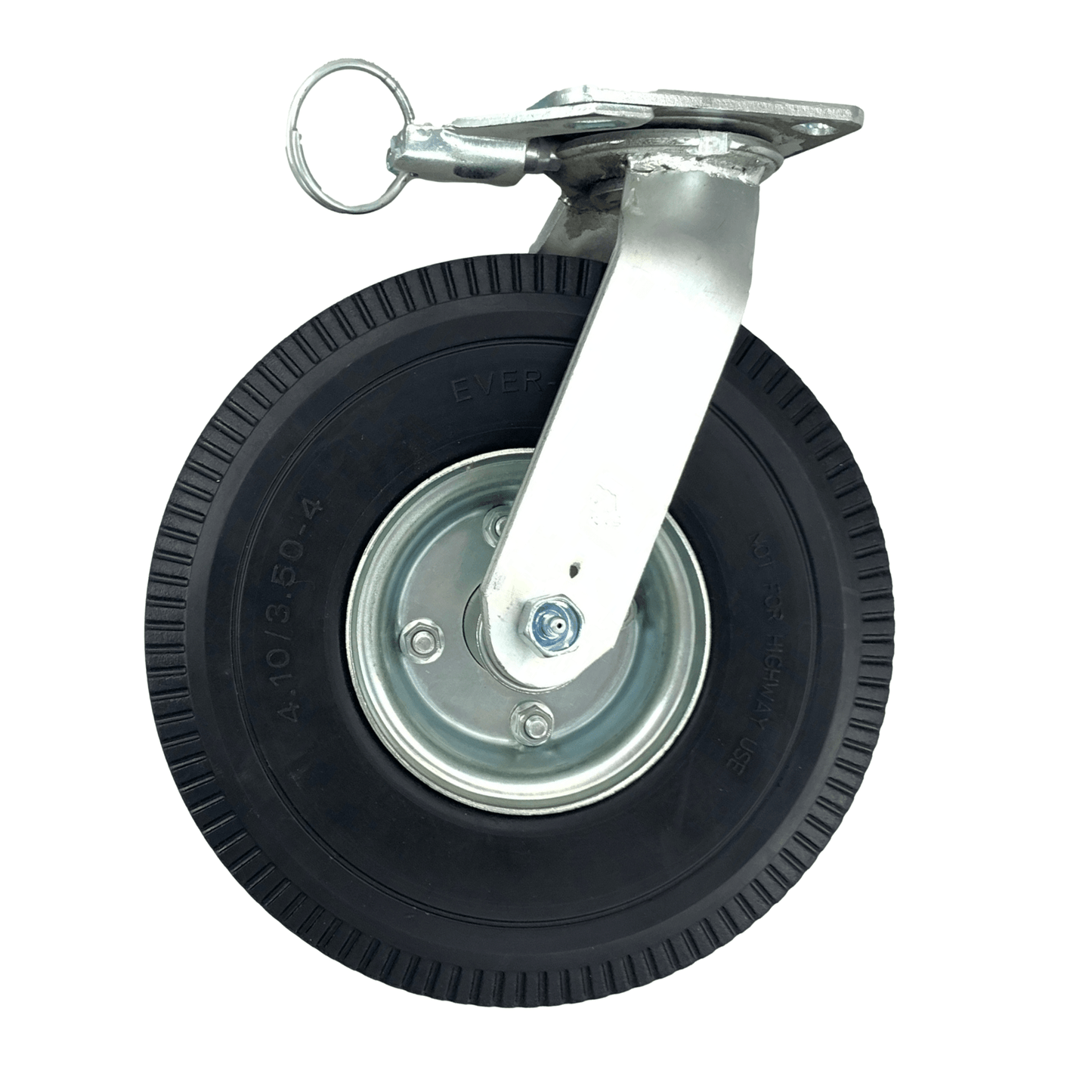 10" x 3" Ever-Roll Flat Free Wheel Swivel Caster - 280 lbs. Capacity - Durable Superior Casters