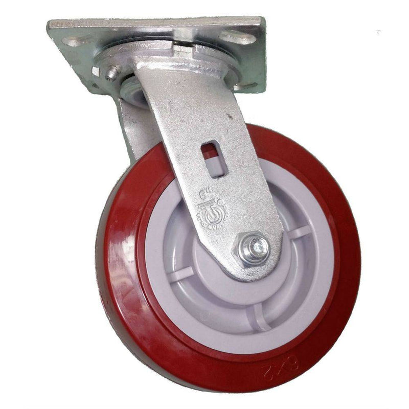 6" x 2" Polymadic Wheel Swivel Caster - 900 lbs. capacity - Durable Superior Casters