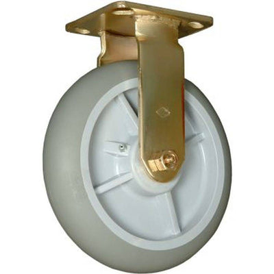 8" x 2" Thermo-Pro Wheel Brass Plated Rigid Caster - 550 lbs. capacity - Durable Superior Casters