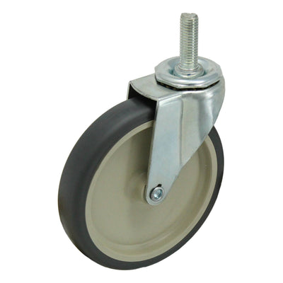 6" x 1-1/4" Poly-Pro Threaded Swivel Stem Caster - 350 lb. Cap - Durable Superior Casters