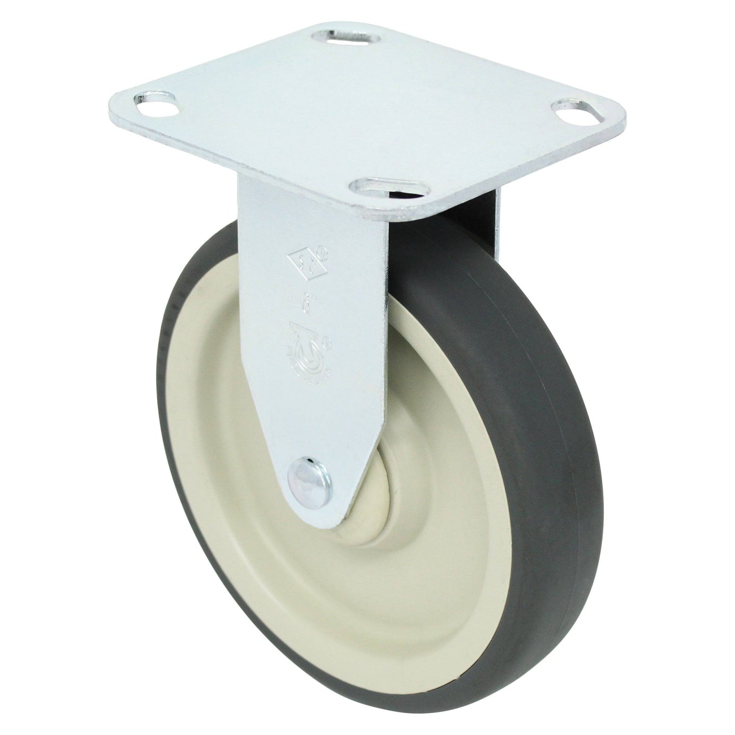 6" x 1-1/4" Poly-Pro Wheel Rigid Caster 4" x 4-1/2" Top Plate - 350 lbs. capacity - Durable Superior Casters