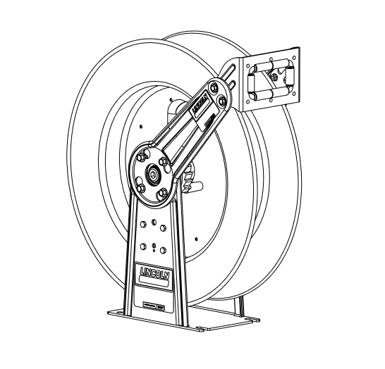 Lincoln Hose Reel 3/8 in, 75ft, 5,000psi - P/N: 89017