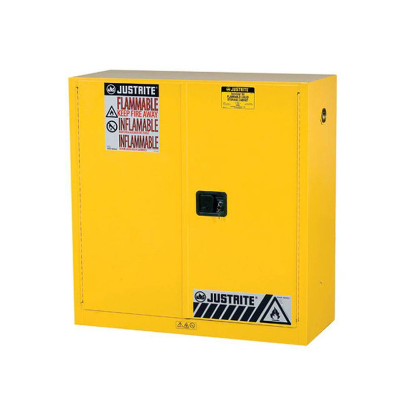 Sure-Grip Ex Flammable Safety Cabinet, Dims. 44"H, Cap. 30 Gal., 1 Shelf, 2 m-c Doors - Justrite