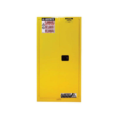 Sure-Grip Ex Flammable Safety Cabinet, Cap. 60 Gallons, 2 Shelves, 2 s-c Doors - Justrite
