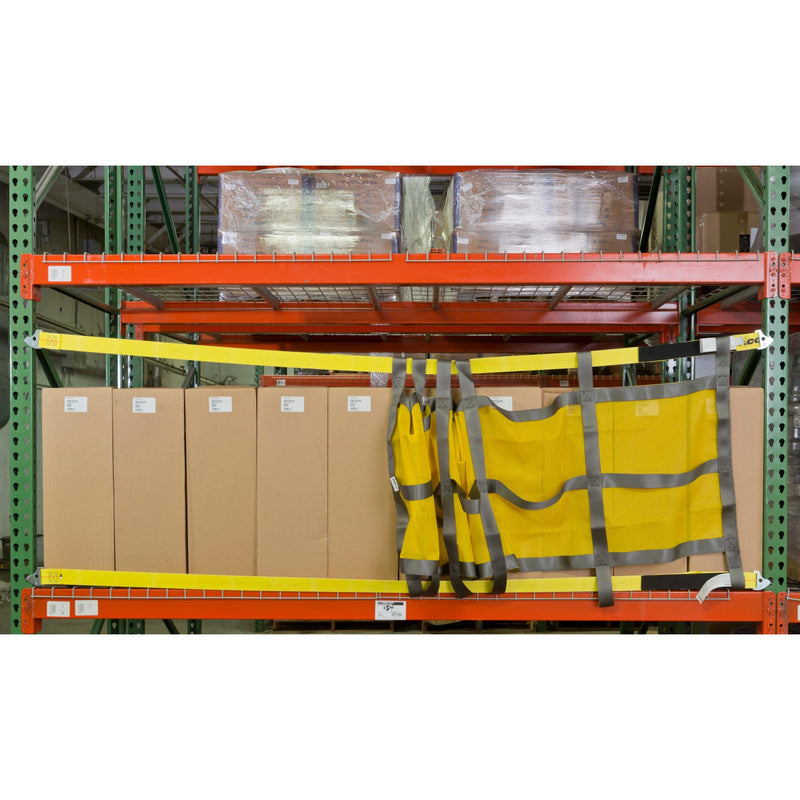 Pallet Rack Safety Nets - Standard/J-Hook Attachments - Adrian's Safety Solutions