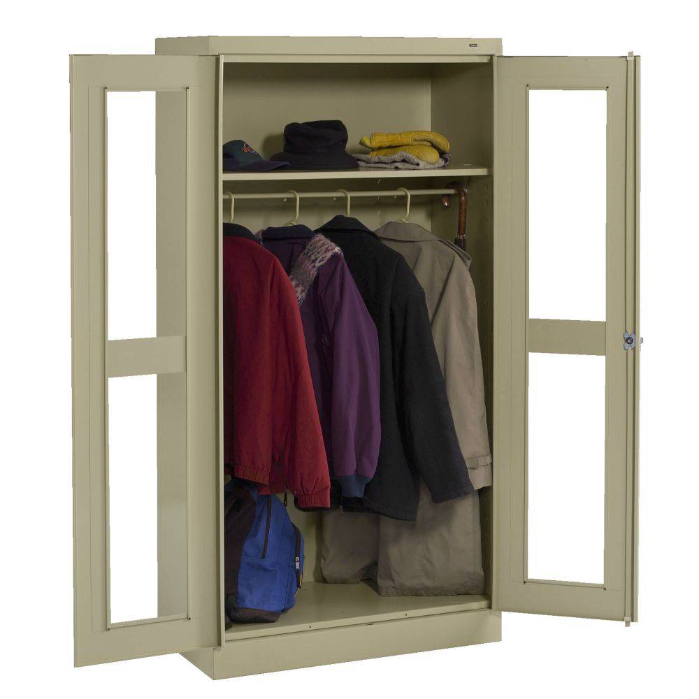 Standard C-Thru Wardrobe Storage Cabinet (Unass.) 36"w x 18"d x 72"h - Tennsco