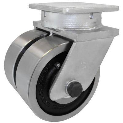 8" x 3" Drop Forged Steel 2-Whl Kingpinless Swivel Caster, 16000 Lbs. Cap. - Durable Superior Casters