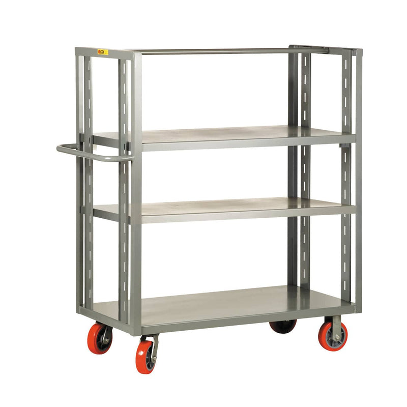 2-Sided Adjustable Shelf Truck with Open Angle Ends - Little Giant