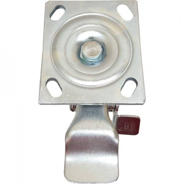 6" x 2" Poly-Pro Wheel Swivel Caster w/ Dual Pedal Brake - 720 lbs. Cap. - Durable Superior Casters