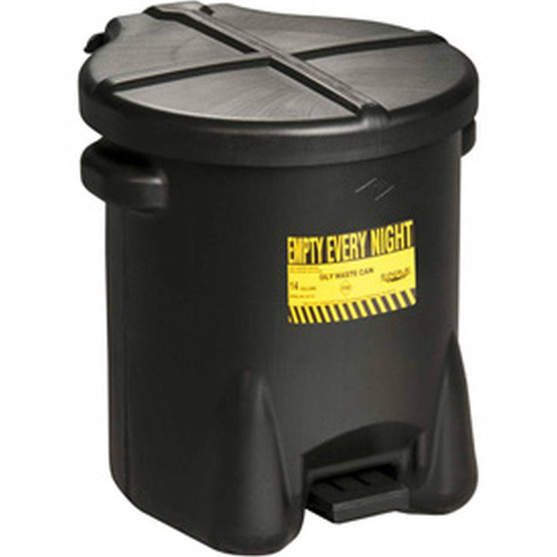 Oily Waste Can 10 Gal. Black Poly - Eagle Manufacturing