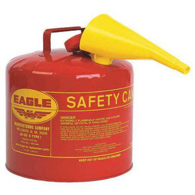 Type I Safety Can 5 Gal. Red with F-15 Funnel - Eagle Manufacturing