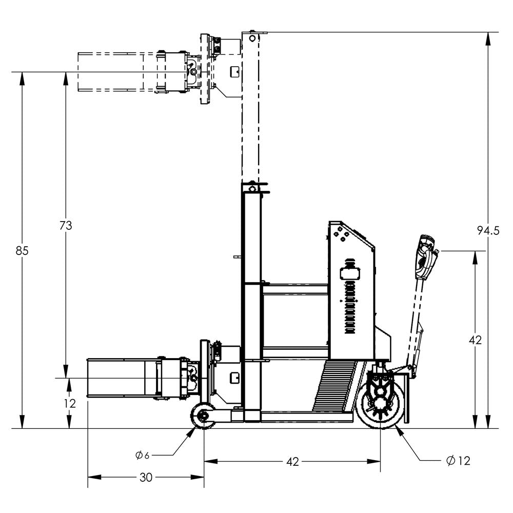 Valley Craft Deluxe Telescopic Drum Lift and Rotator - F89529