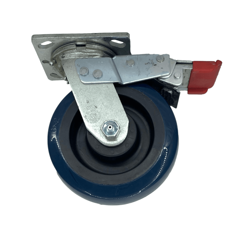 6" x 2" Poly-Pro Wheel Swivel Caster w/Total Lock Brake - 800 lbs. capacity - Durable Superior Casters