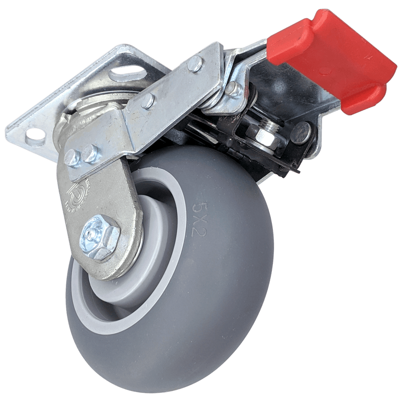 5" x 2" Thermo-Pro Wheel Swivel Caster W/ Total-Lock Brake - 350 lbs. Cap. - Durable Superior Casters