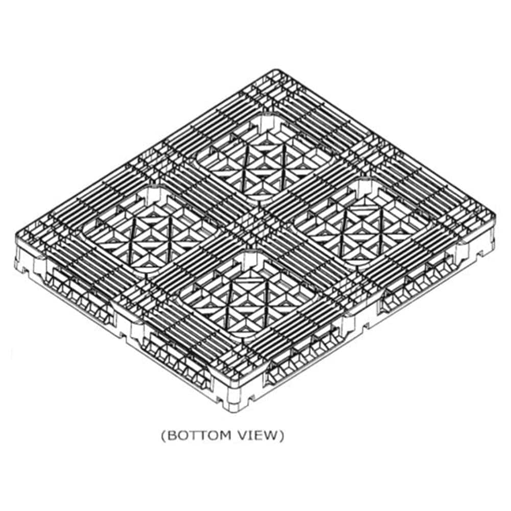 Stackable Rackable Plastic Pallet 48" x 40" - 25,000 lbs. Static Load - Nelson