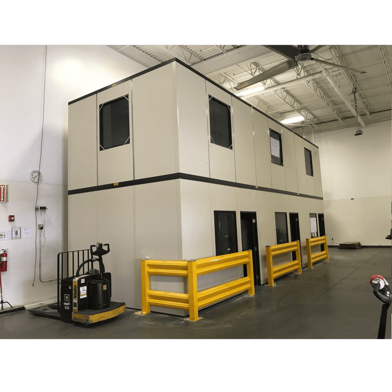 Heavy Duty Warehouse Double Guard Rail Add-On Unit - Handle-It