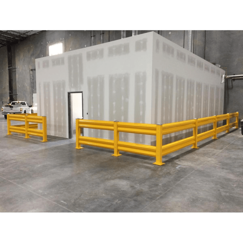 Heavy Duty Warehouse Double Guard Rail Add-On Unit - Handle-It