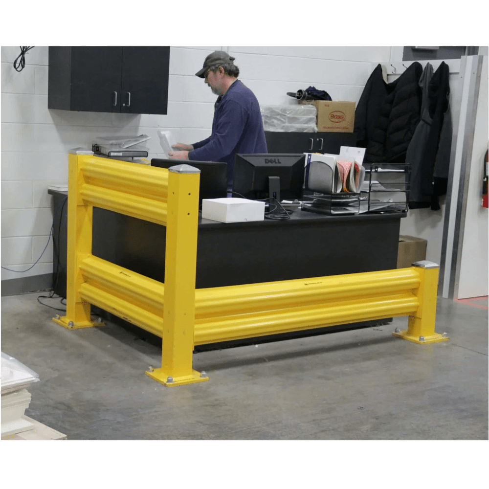 Heavy Duty Warehouse Double Guard Rail Starter Unit - Handle-It