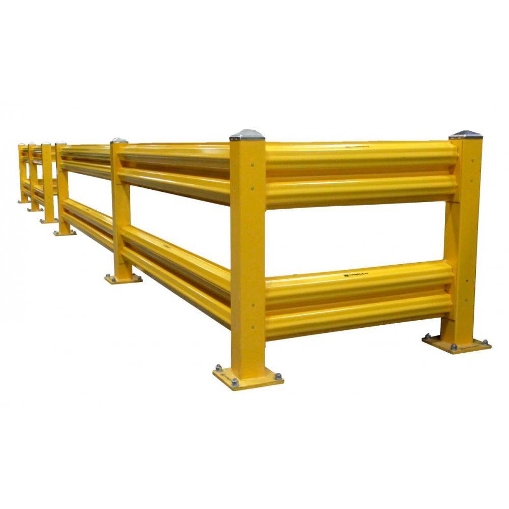 Stackable Guard Rail Heavy Duty Warehouse Double Guard Rail Add-On Unit – Source 4 Industries