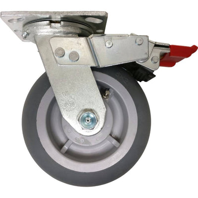 6" x 2" Thermo-Pro Wheel Swivel Caster W/ Total Lock Brake - 500 lbs. Cap. - Durable Superior Casters
