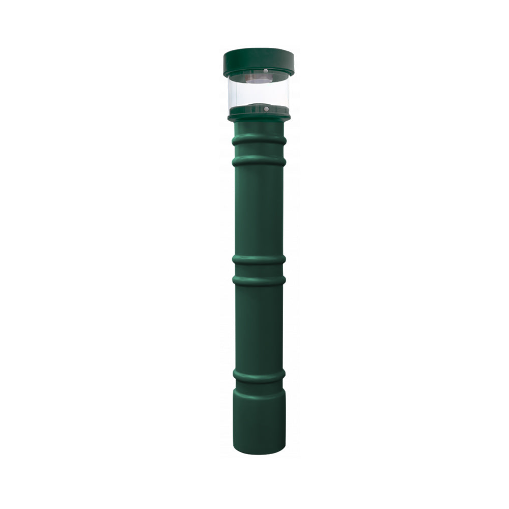 UV Powered Lighted Bollard Covers for 4" and 6" Pipe-LIGHTED-FG-UV+INSERT-Source 4 Industries