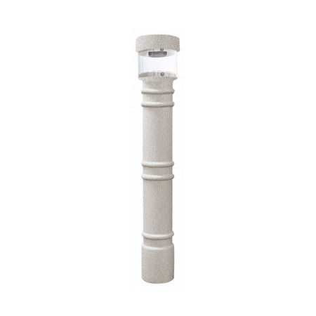 UV Powered Lighted Bollard Covers for 4" and 6" Pipe-LIGHTED-LTGRANITE-UV+INSERT-Source 4 Industries