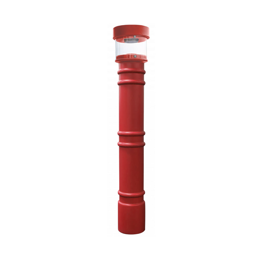UV Powered Lighted Bollard Covers for 4" and 6" Pipe-LIGHTED-RD-UV+INSERT-Source 4 Industries