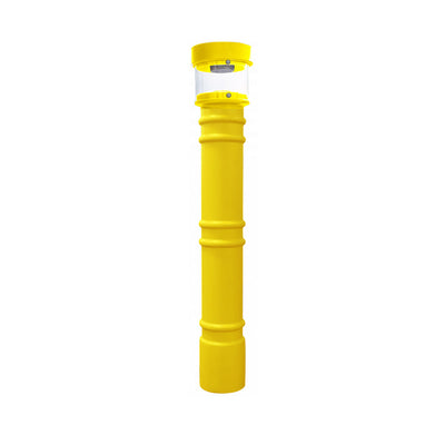 UV Powered Lighted Bollard Covers for 4" and 6" Pipe-LIGHTED-YL-UV+INSERT-Source 4 Industries