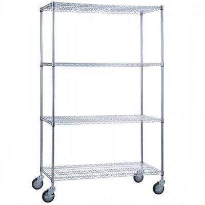 Wire Linen Cart with Casters - 18" x 36" x 72" - R&B Wire