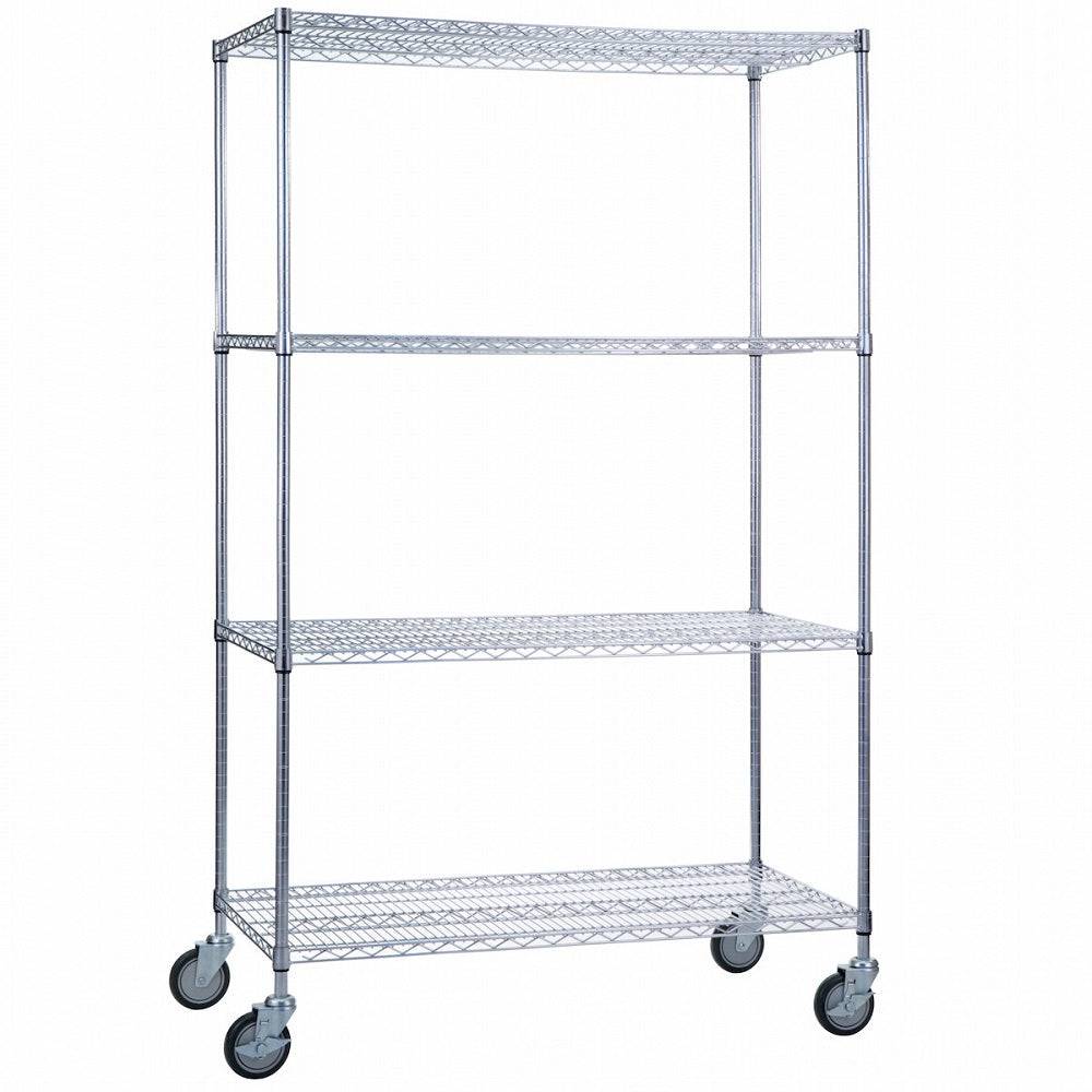 Wire Linen Cart with Casters - 18" x 36" x 72" - R&B Wire