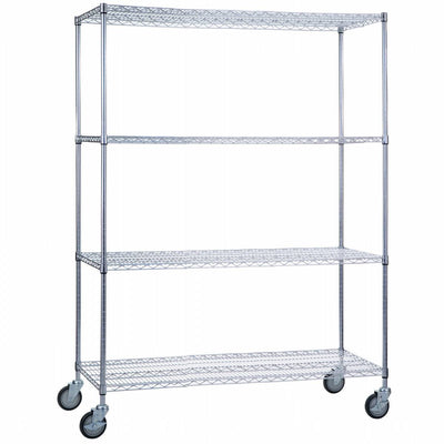 Wire Linen Cart with Casters - 18" x 60" x 72" - R&B Wire
