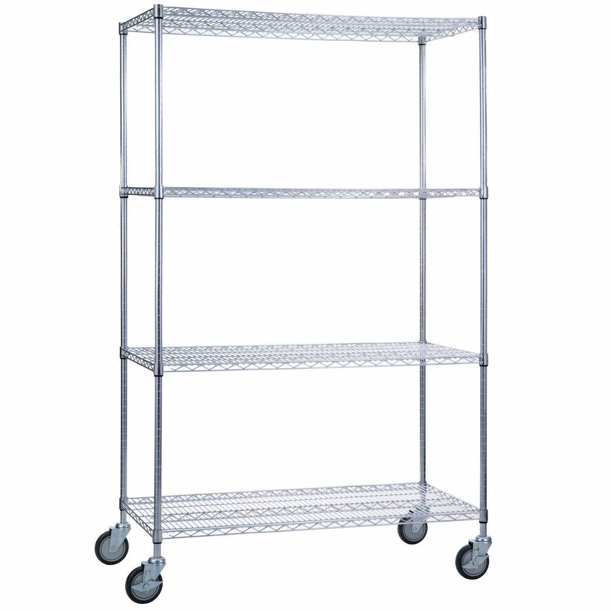 Wire Linen Cart with Casters - 24" x 36" x 72" - R&B Wire