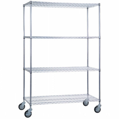 Wire Linen Cart with Casters - 24" x 48" x 72" - R&B Wire