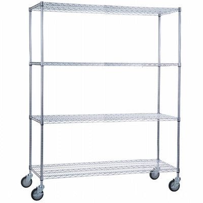 Wire Linen Cart with Casters - 24" x 60" x 72" - R&B Wire