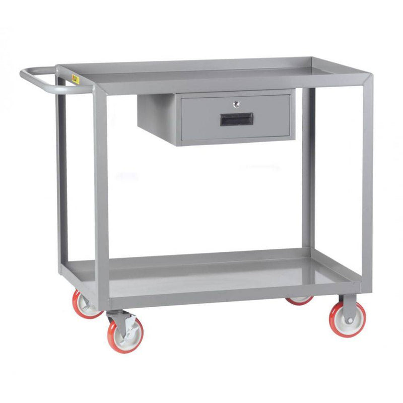 Welded Service Cart w/ Drawer and Retaining Lips - Little Giant