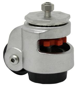 Stainless Steel Leveling Caster Threaded Hollow Kingpin - 1300 lbs. Cap. - Durable Superior Casters