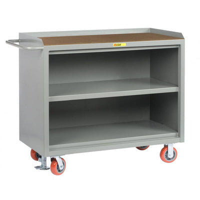48" Wide Mobile Bench Cabinet w/ 3 Shelves (Hardboard Top) - Little Giant