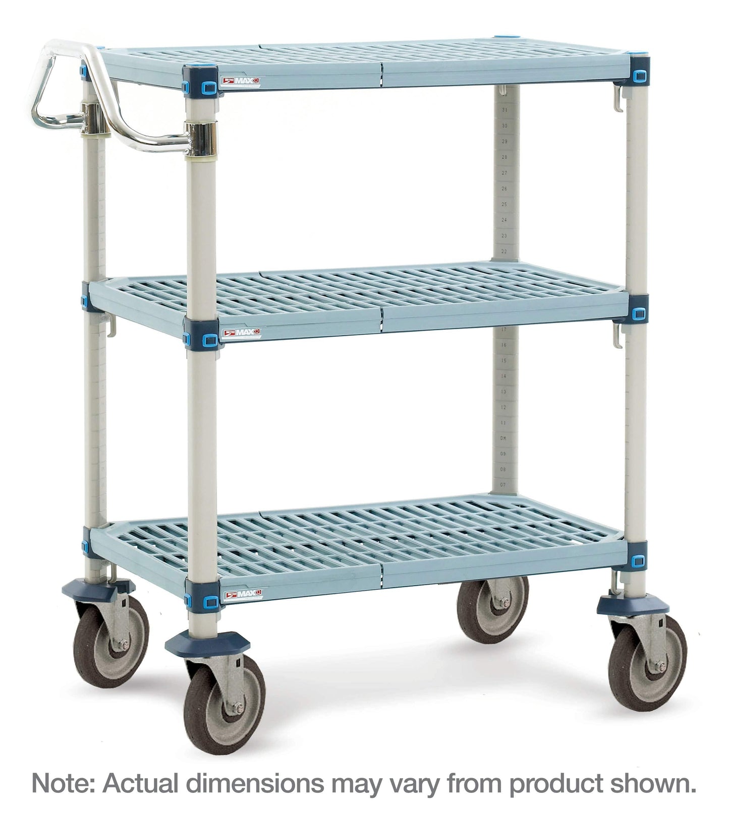 MetroMax Q - 2- or 3-Shelf Industrial Plastic Shelving Utility Cart - Metro