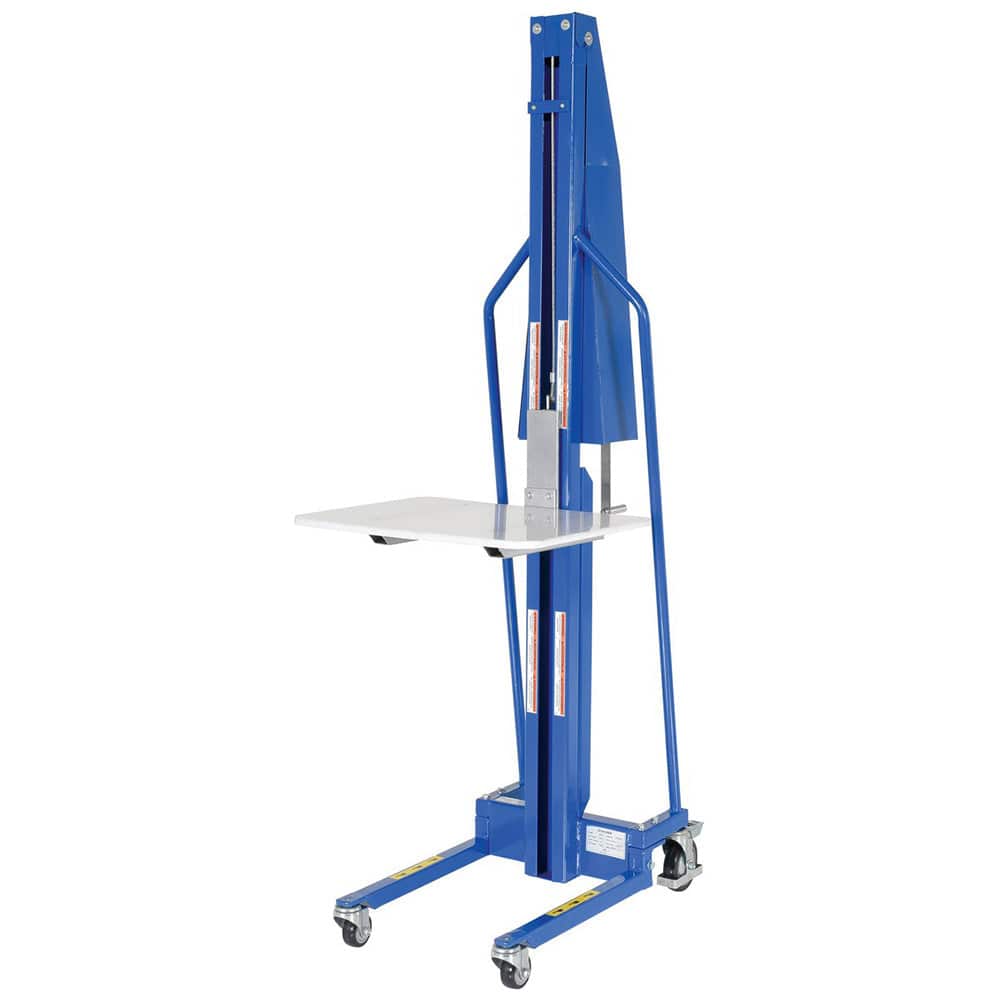 Steel Manual Work Position - 32 in x 24 in x 75 in - 440 lbs Capacity - Blue - Vestil