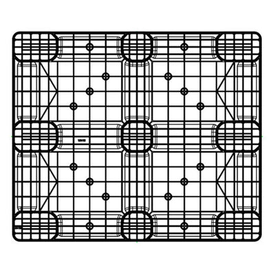 Food Grade Plastic Industrial Pallet 48" x 40" - 8,800 lbs. Static Load - Nelson
