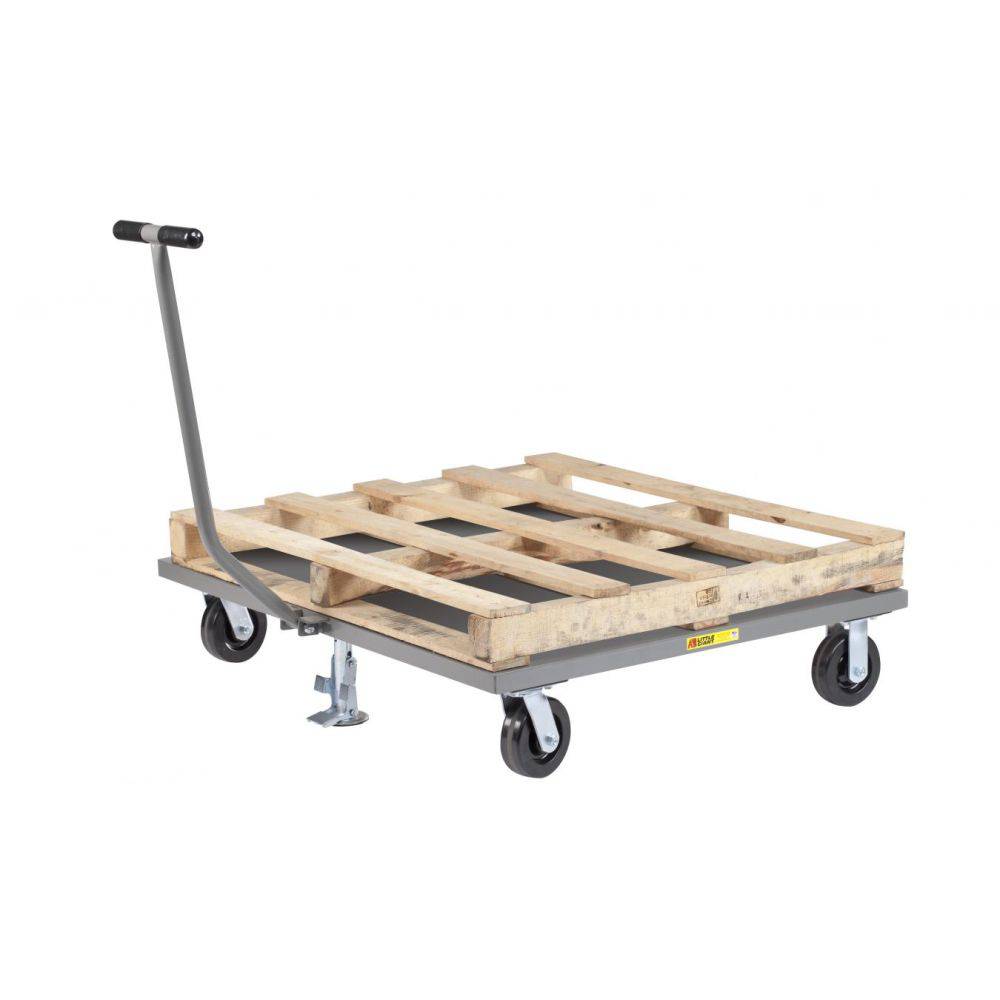 Solid Deck Pallet Dolly w/ T-Handle and Floor Locks - Little Giant
