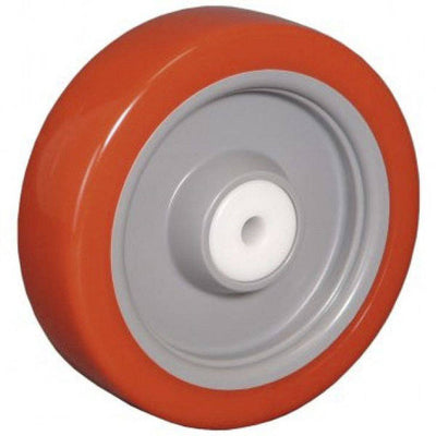 5" x 1-1/2" Poly-Pro Wheel Red/Gray - 450 lbs. Capacity - Durable Superior Casters