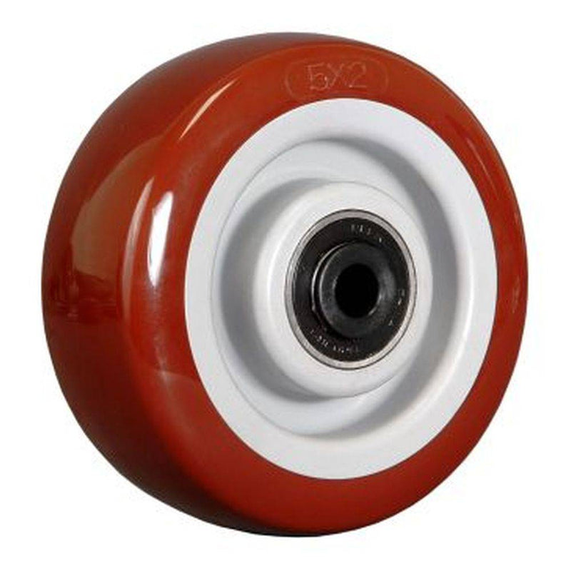 5" x 2" Poly-Pro Wheel Maroon - 600 lbs. Capacity - Durable Superior Casters