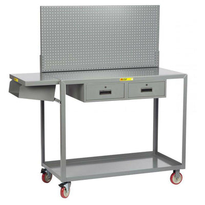 Work Height Mobile Worstation w/ Pegboard - Little Giant