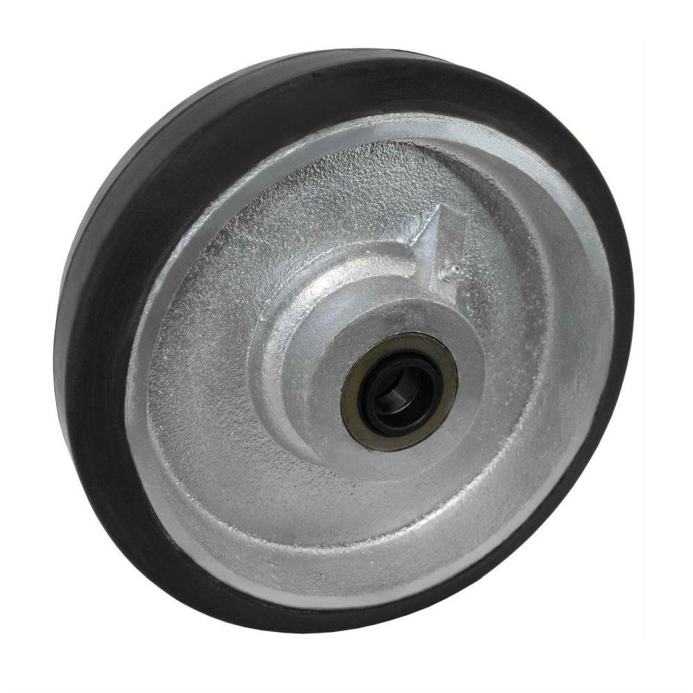 12" x 3" Supreme Rubber on Cast Iron Wheel - 1,300 lbs. Capacity - Durable Superior Casters
