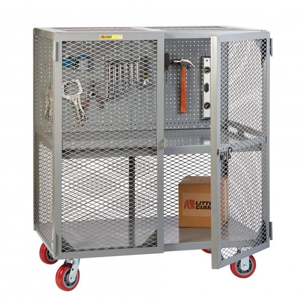 Tool Security Cart w/ Pegboard - Little Giant