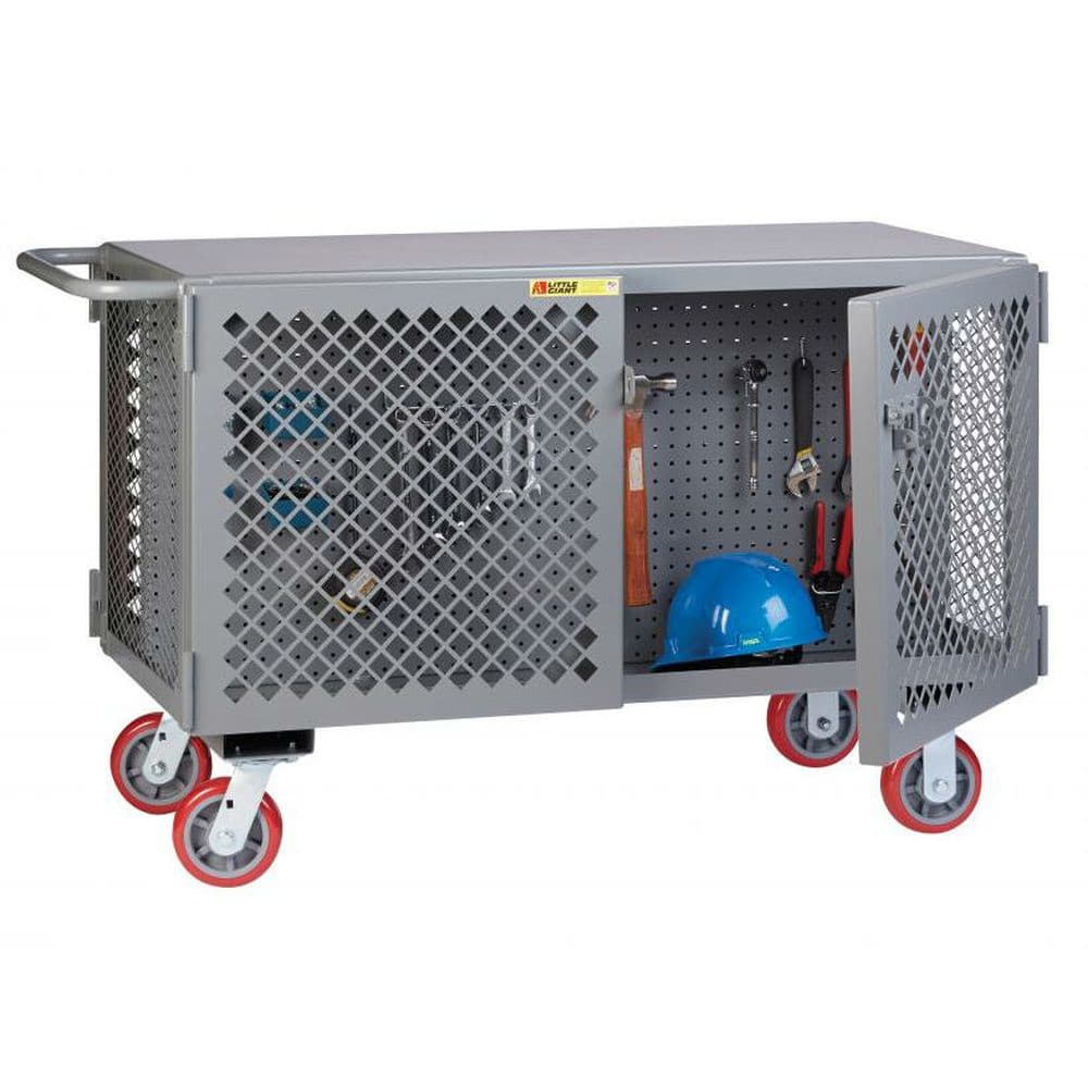 2-Sided Mobile Maintenance Cart with Pegboard - Little Giant