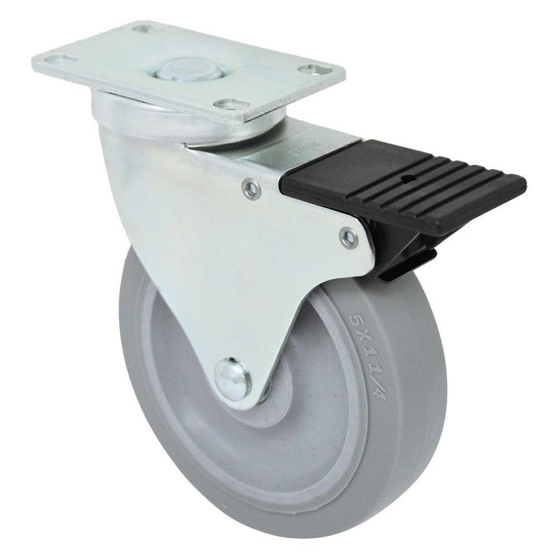 5" x 1-1/4" Nomadic Wheel Swivel Caster W/ Total Lock Brake - 325 lbs. capacity - Durable Superior Casters