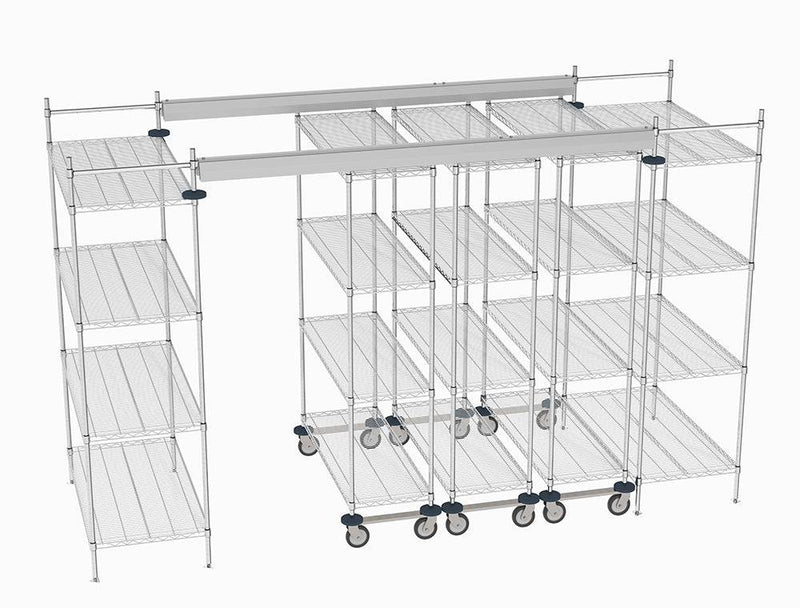Metro - Top-Track Overhead Track Shelving Complete Kit | Source 4 ...