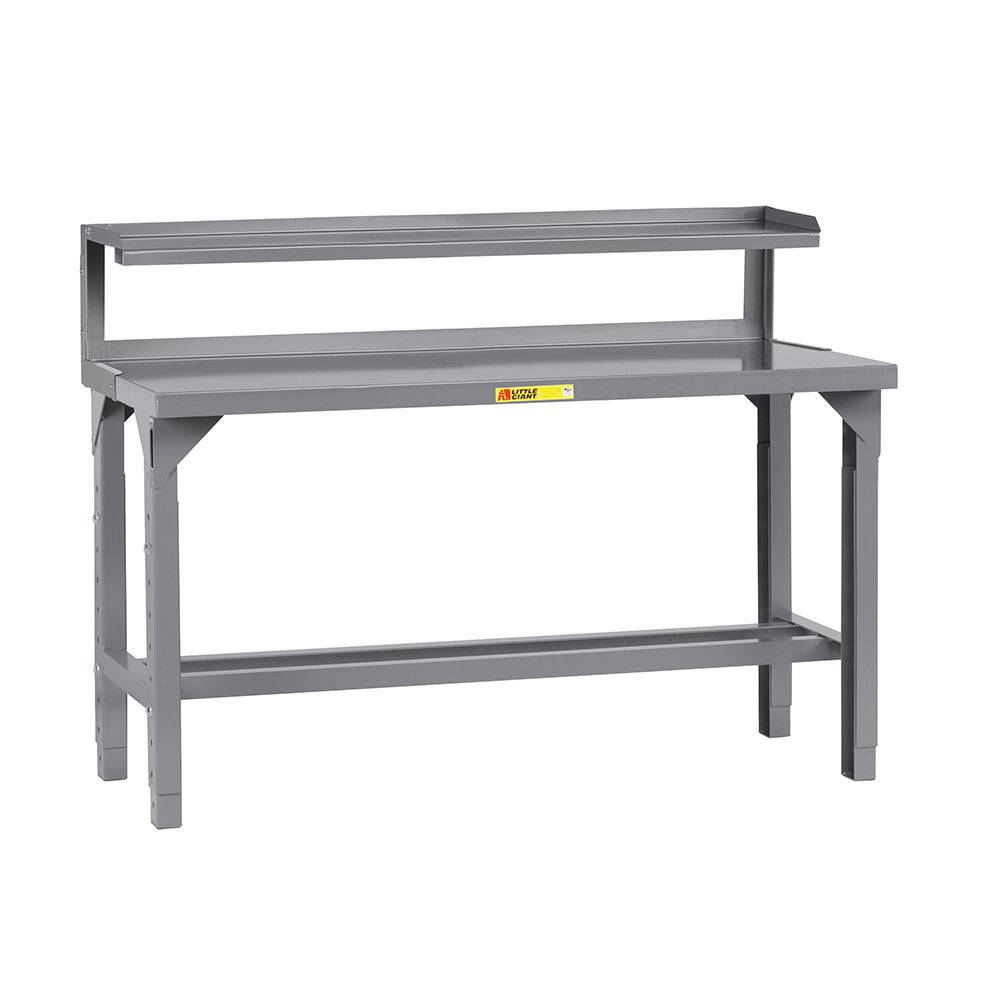 Adjustable Height Welded Steel Workbench with Riser Shelf – Source 4 ...